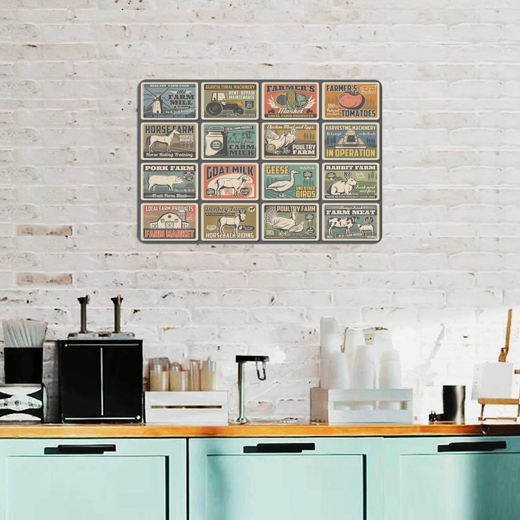 One Pack Horizontal Vintage Metal Tin Wall Art 2030cm 3040cm Retro Style Decorative Sign For Home Bar Garage Cafe Kitchen Display