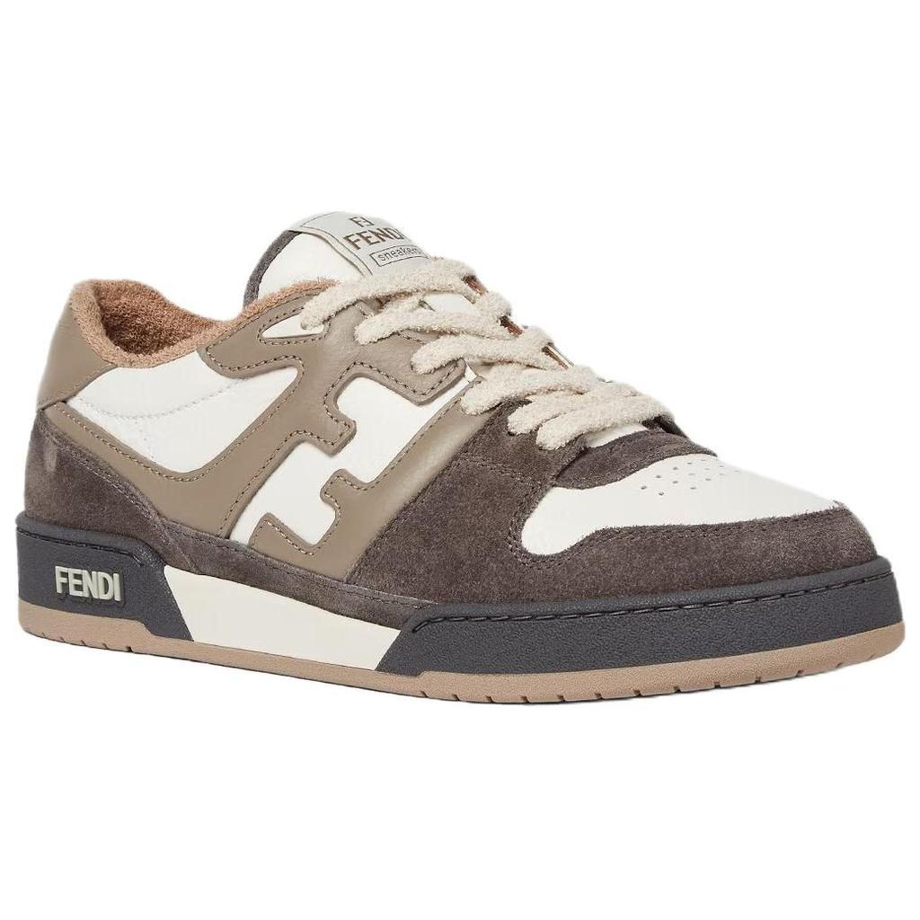 Fendi Match Low Top Suede 'Grey White' 7E1493AI1NF1IJF