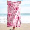 1PC Custom Name Pink Bow Elegance Beach Towel Highly Absorbent And Sand-Resistant Towel for Swimming, Pool, Yoga, And Travel Lightweight