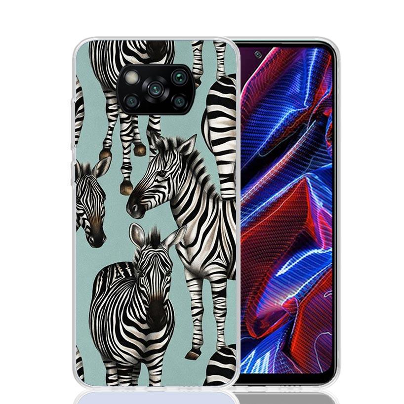 Zebra Stripe Black White Case Phone Cover for Xiaomi Redmi Note 10 9 9S 8 8T 7 5 Pro Mi 12T 11T 10T 9T 12 11 Lite A3 A2 Trend Fu