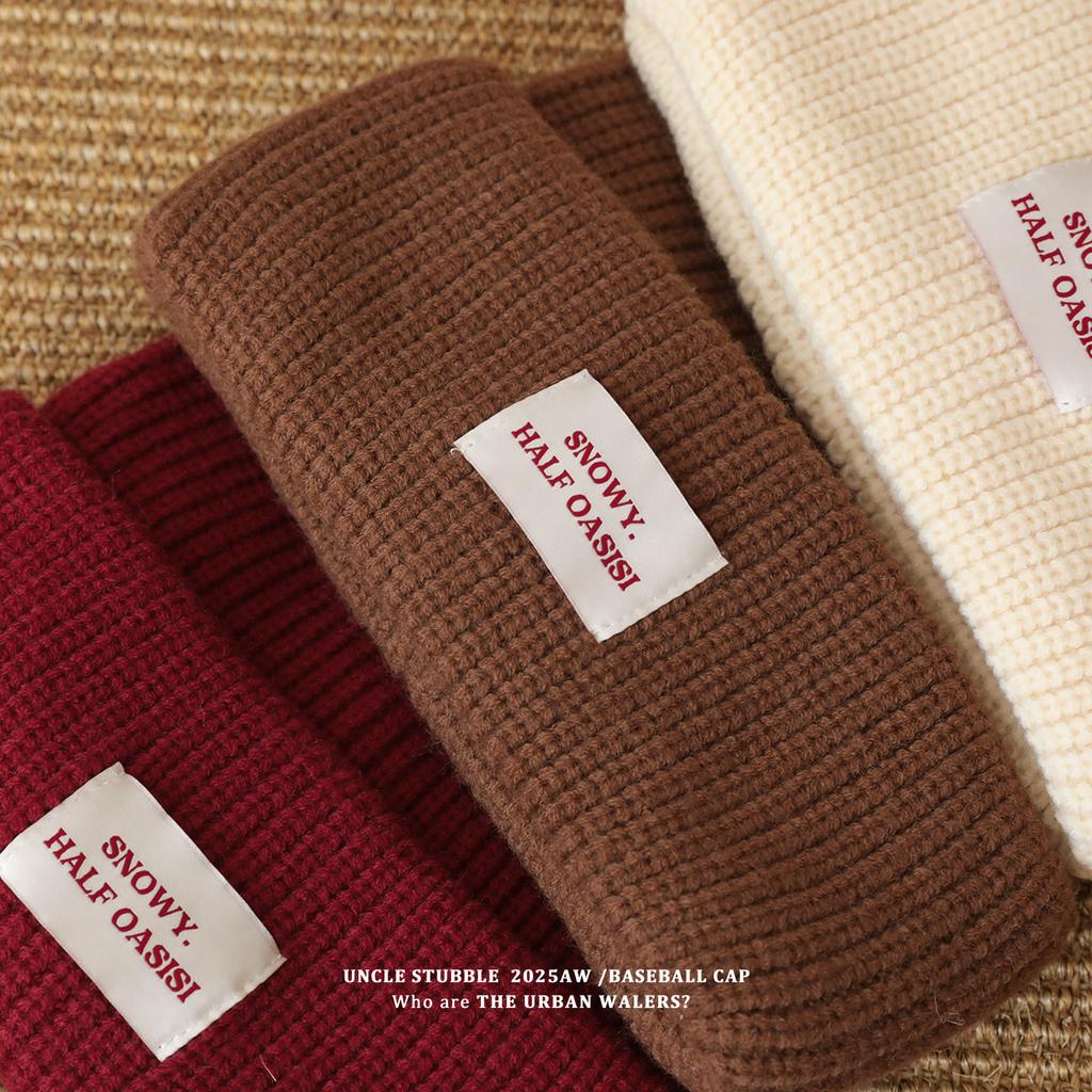 Thickened Warm Hats for Men and Women Korean Style Casual Versatile Ear Protection Woolen Hats Showing Faces for Young Couples Knitted Hats