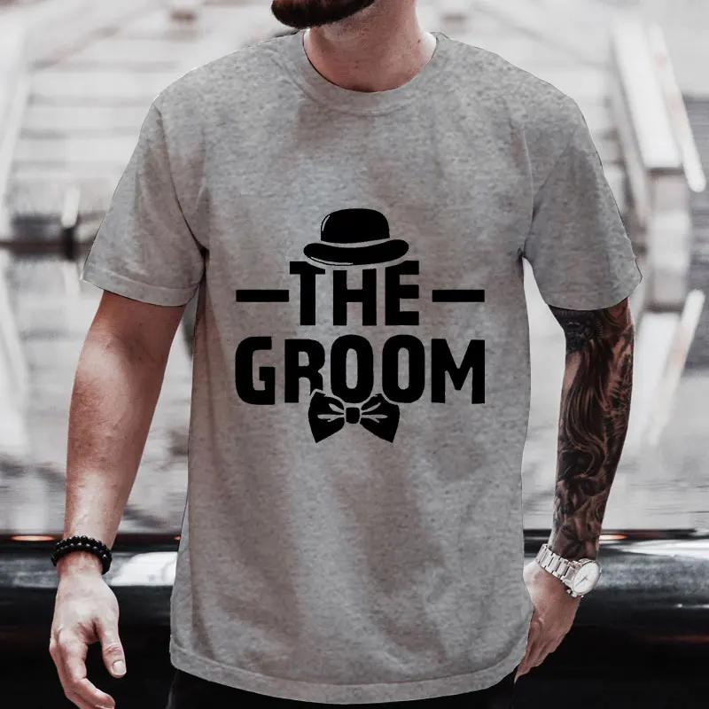 The Groom's Crew Y2k Tops Single Farewell Bachelor Stag Party Streetwear Team Groom Squad Best Man T Shirt Friends Wedding Tees