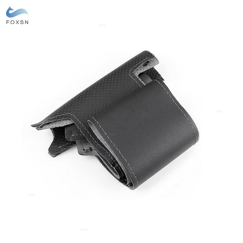 Car Accessories Perforated Microfiber Leather Interior Steering Wheel Cover Trim For Hyundai Sonata 9 2015 2016 2017 (4-Spoke)