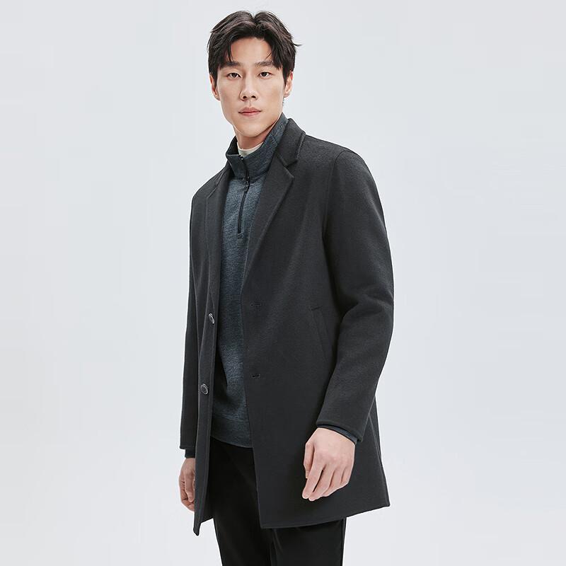 SEPTWOLVES Men's Knitted Wool Blend Overcoat