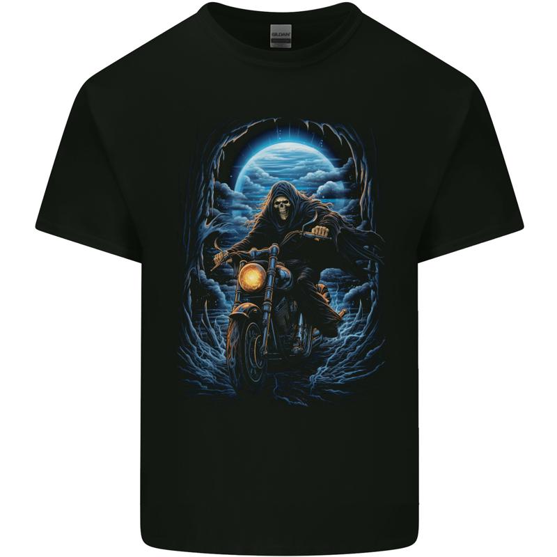 Skull Biker Motorcycle Motorbike Grim Reaper 10 Mens Cotton T-Shirt Tee Top - Men s Summer Cotton Graphic Tee S разноцветный