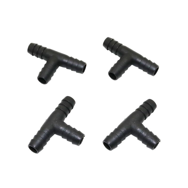 

10pcs T-joint Black Irrigation Hose Barbed Interfaces Garden Watering Plants In Greenhouse Irrigation Plastic Parts 10mm