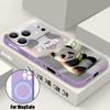 For iPhone 17 Pro Max Case Lovely Baby Panda Pattern Magnetic For Magsafe Silicone Cover For iPhone 16 Pro Max Funda iPhone 15 14 13 12 11 16E Air