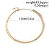 Vintage Iron Metal Torques Choker Necklace Women Goth Gold Color Smooth Adjustable Chain Fashion Jewelry Steampunk Party Gift