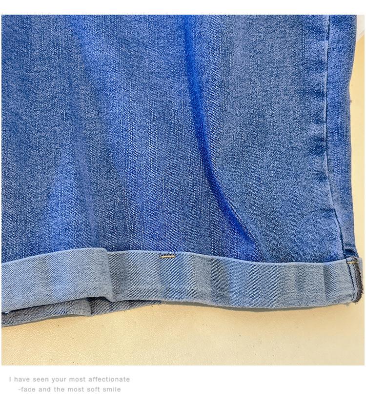 Super Size High Waist Summer Loose Fit Plus-Size Denim Shorts 3188