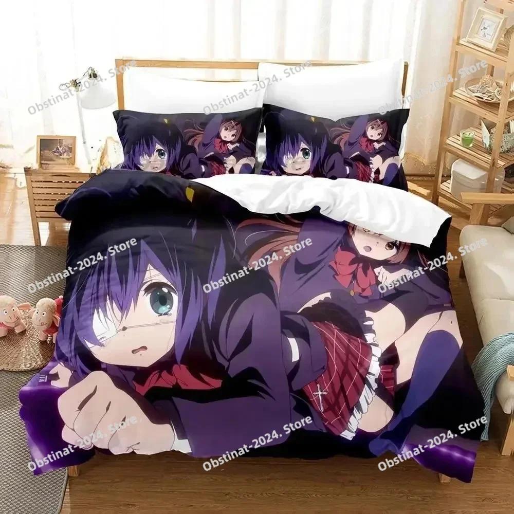Chunibyo Demo Koi ga Shitai! Love Chunibyo Other Delusions! Beding Set Printed With Pilowcase Bed Soft with Soft Fabric Duvet Cover Single Double