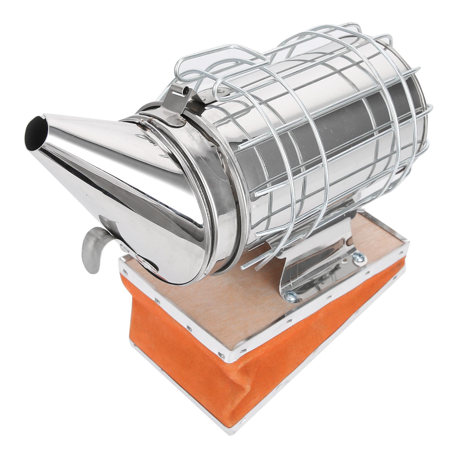 

Beekeeping Smoker Cowhide Leather Stainless Steel Smoke Sprayer with Protective Cover Bee Equipment