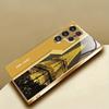 Galvanisierte goldene neue Handyhülle für Samsung Galaxy S26 Ultra S25 Plus S24 S23 S22 fe gehärtetes Glas Künstlerische Texturmuster