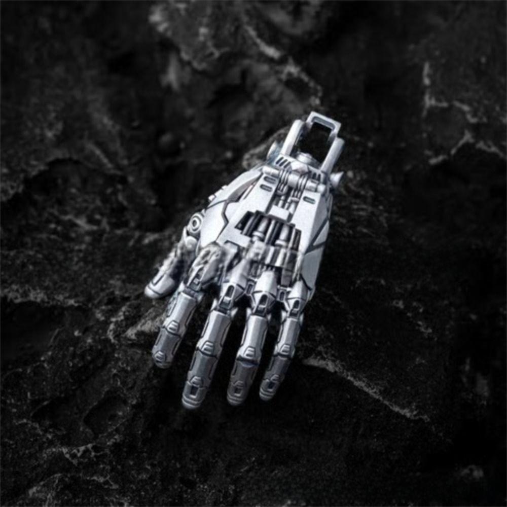 Portable Mechanical Bionic Hand Pendant Jewelry Accessories Steampunk Mechanical Hands Necklace