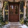 2D Flat, 2D Flat - 2D Flat, 2D Flat - 2D Flat Printing 2pcs Birthday Golden Confetti Dots Porch Door Frame Couple Banners, Festive Party Atmosphere De