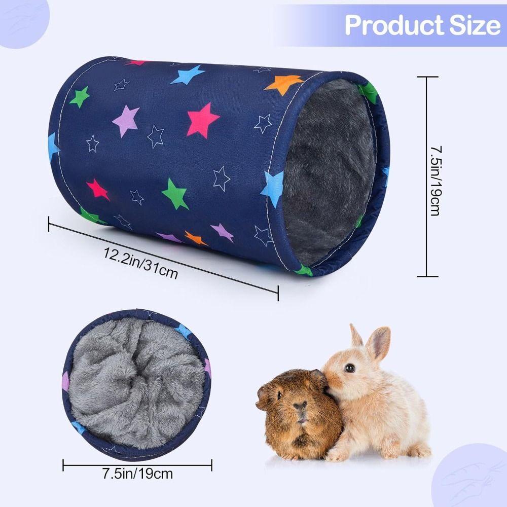 Sommer/Winter Stil Meerschweinchen Tunnelhaus Faltbar Atmungsaktiv Hamster Versteck Waschbar Interaktiv Chinchilla Tunnel Lebensraum
