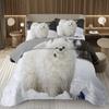 Copriletto Divertente per Cani Singolo Matrimoniale Kawaii Coperta Animale Cartone Animato Cani da Compagnia Set Biancheria da Letto Per Bambini e Bambine Copriletti Trapuntati Reversibili