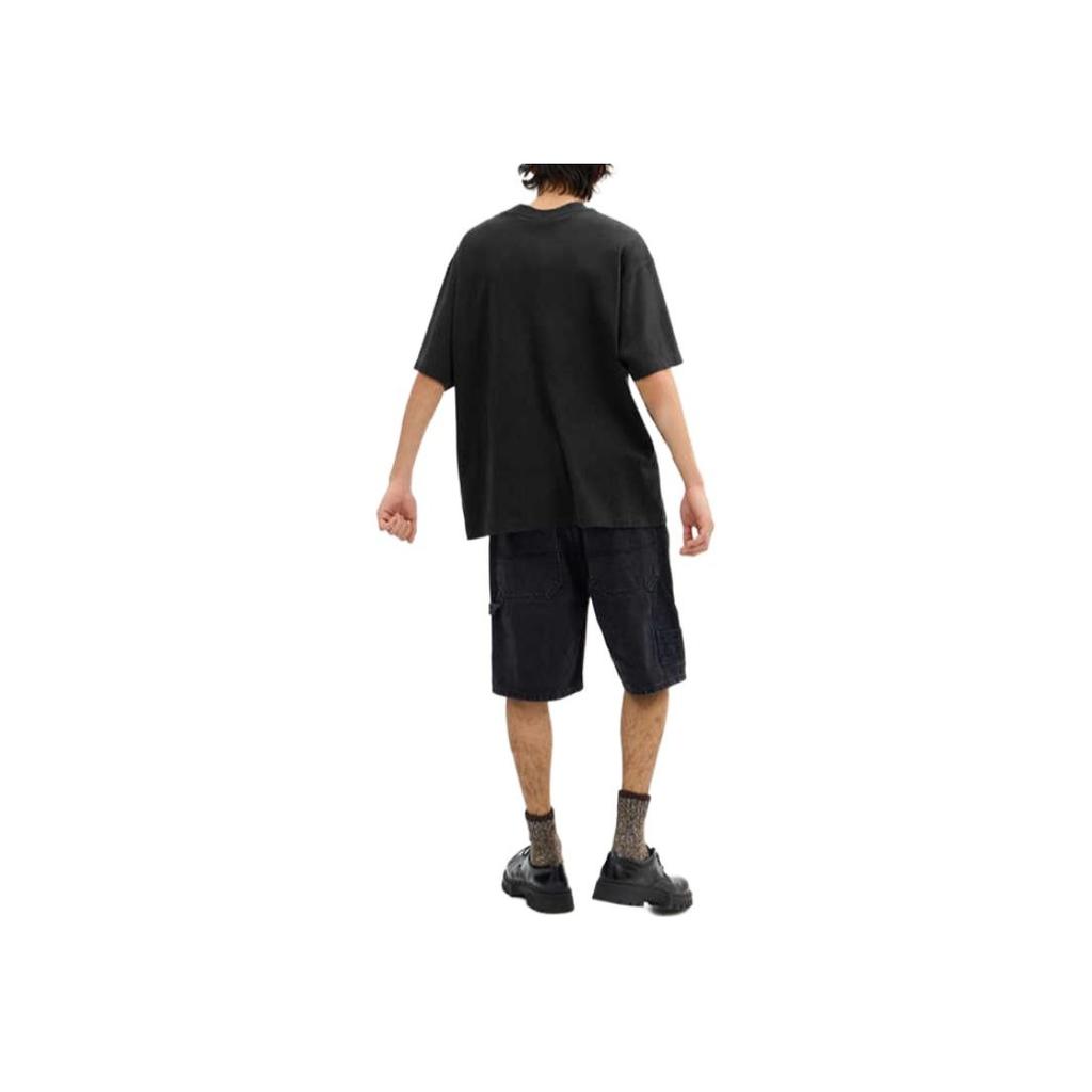 Coach SS24 Letter Print Cotton Crew Neck Short Sleeve T-Shirt Men Tops Black CM820-BLK