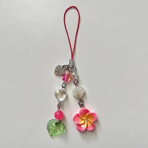 Fashion Pearl Love Bow Beaded Phone Chain Lanyard Jewelry for Women Sweet Five Pointed Star Non Slip Phone Case Rope Accessories