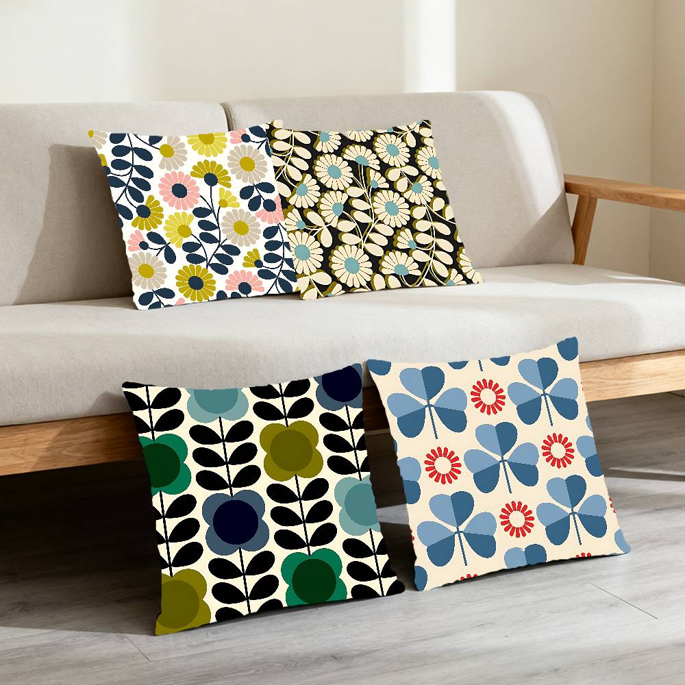 O-Orla Kiely Flower Pillow Case Cushion Cover Polyester Pillowcase Decorative Sofa Cushion Pillowcase Home Decor