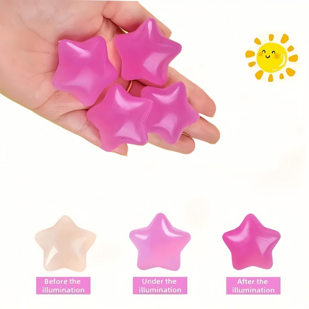 25 Pieces of Glowing Luminous Stars, Squeezable Decorations and Gifts, Sensory Balls, Attention-Diverting Decorations, Party Fa