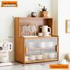 Bamboo Kitchen Countertop Spice Rack with Adjustable Layers