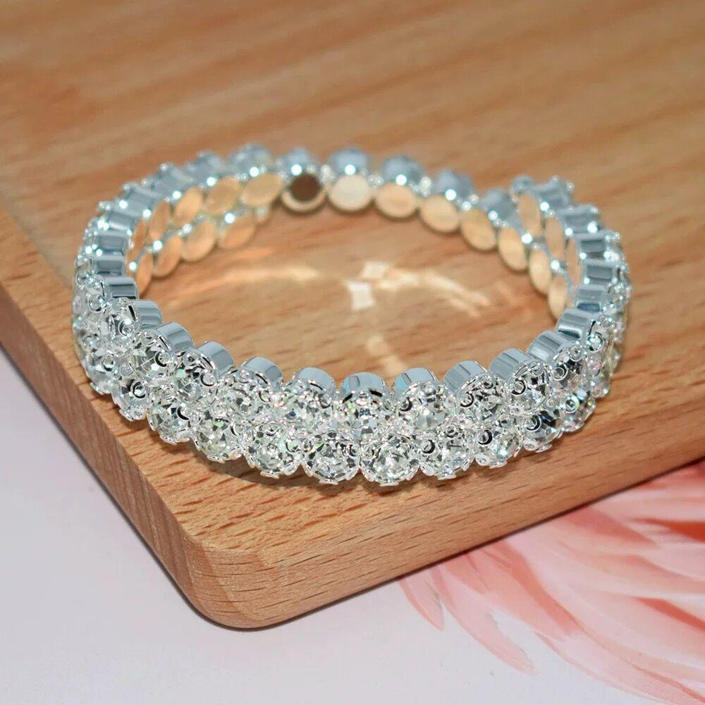 

Новый свадебный браслет на руку из страз AB, сценическое хрустальное украшение
