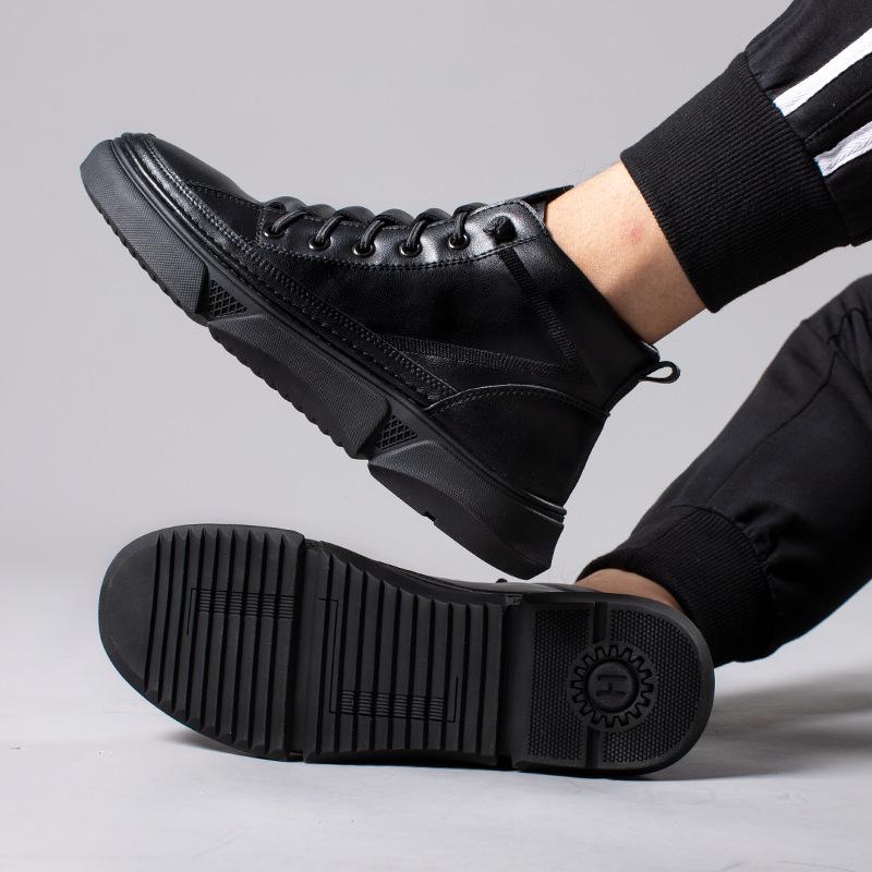 Workwear Shoes Men 'S Autumn New Sports Casual Shoes High -Top Leather Shoes Men 'S Trendy Shoes All -Match Martin Boots Men