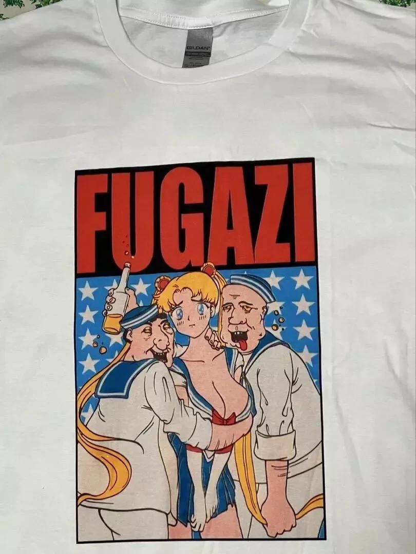 Fugazi Sailor Moon Graphic White T shirt Men Women Unisex tee S