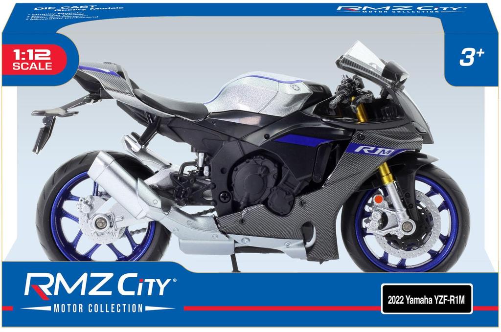 Doyusha Diecast Motorcycle 1/12 Scale 2022 Yamaha YZF-R1M Black Finished Product