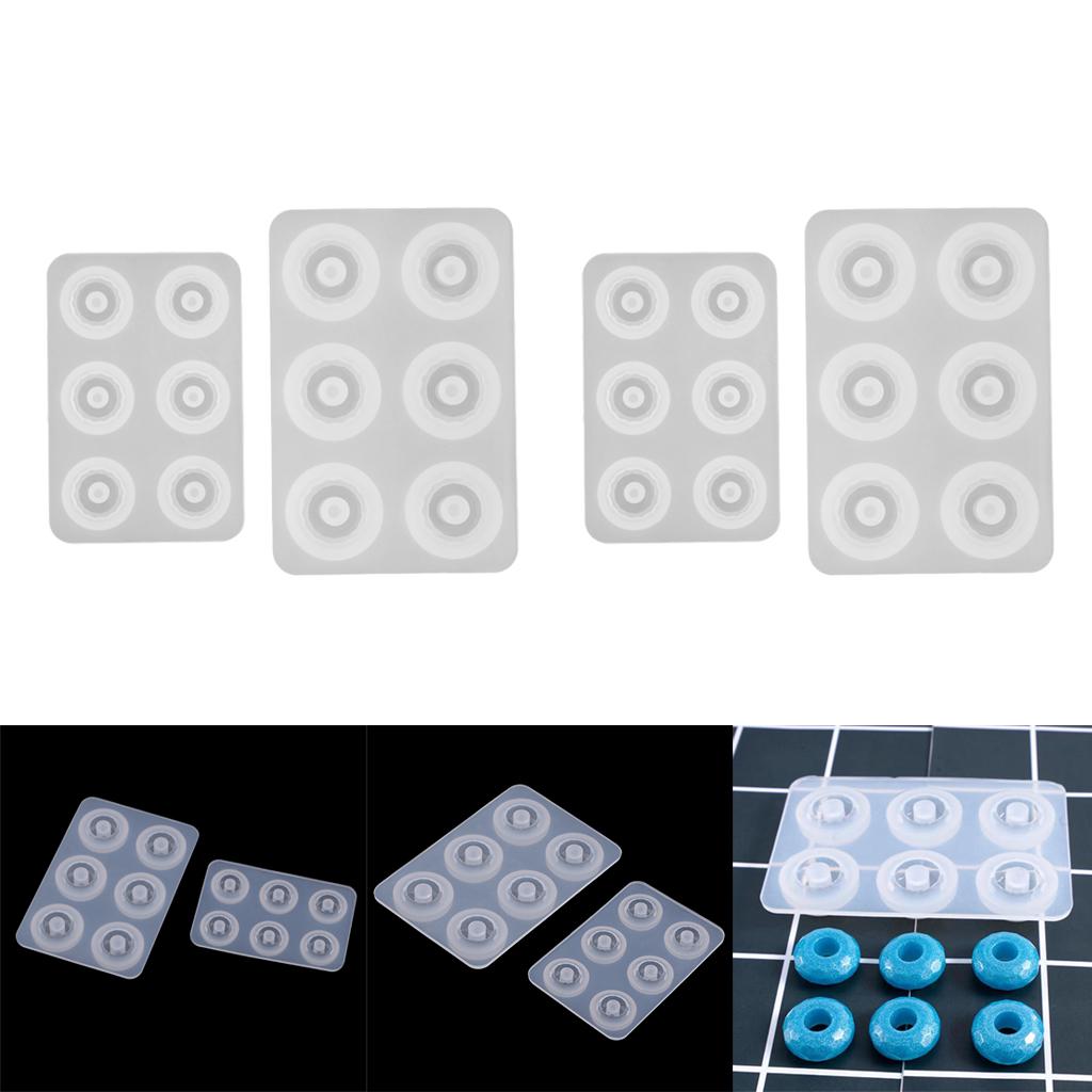 4er Set Silikonperlenformen Gießform Harz Schmuckherstellung Anhänger Handwerk DIY Werkzeug