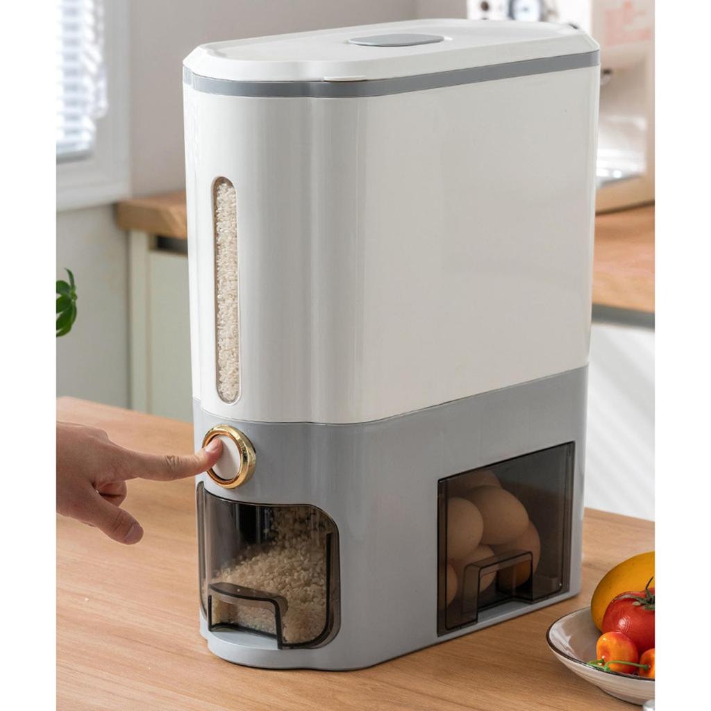11kg Grain Container Storage with Lid, Pantry Store Food Rice and