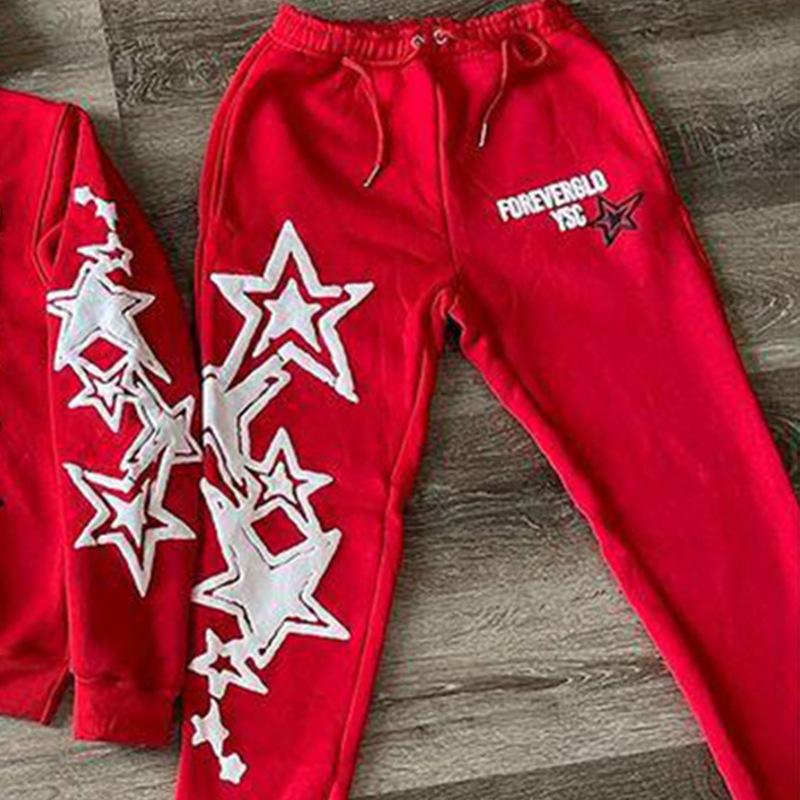 

Европейские и американские уличные брюки свободного покроя с буквенным принтом для мужчин и женщин в осенне-зимнем стиле XL