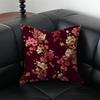 Niche Fresh Print Pillow Art Style Decor Cushion Cover Pillow Case Anti-Dustmite Invisible Zipper Silky Plush Cushion