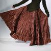 Textured Pleated Maxi Skirt Floor-Length Draped Skirt Relaxed & Elegant Style Dance Skirt QT2835