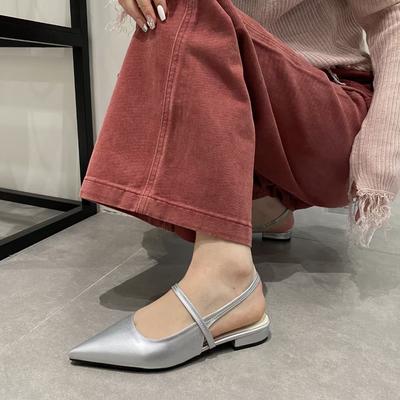 Flat Bottom Black Bag Head Sandals Fairy Shoes Pointed Classic Mary Jane Single Shoes