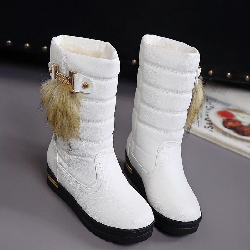 2021 Mujeres Mid-tube Botas de plataforma de altura interior de terciopelo  y cálido comprar a buen precio — entrega gratuita, reseñas reales con fotos  — Joom