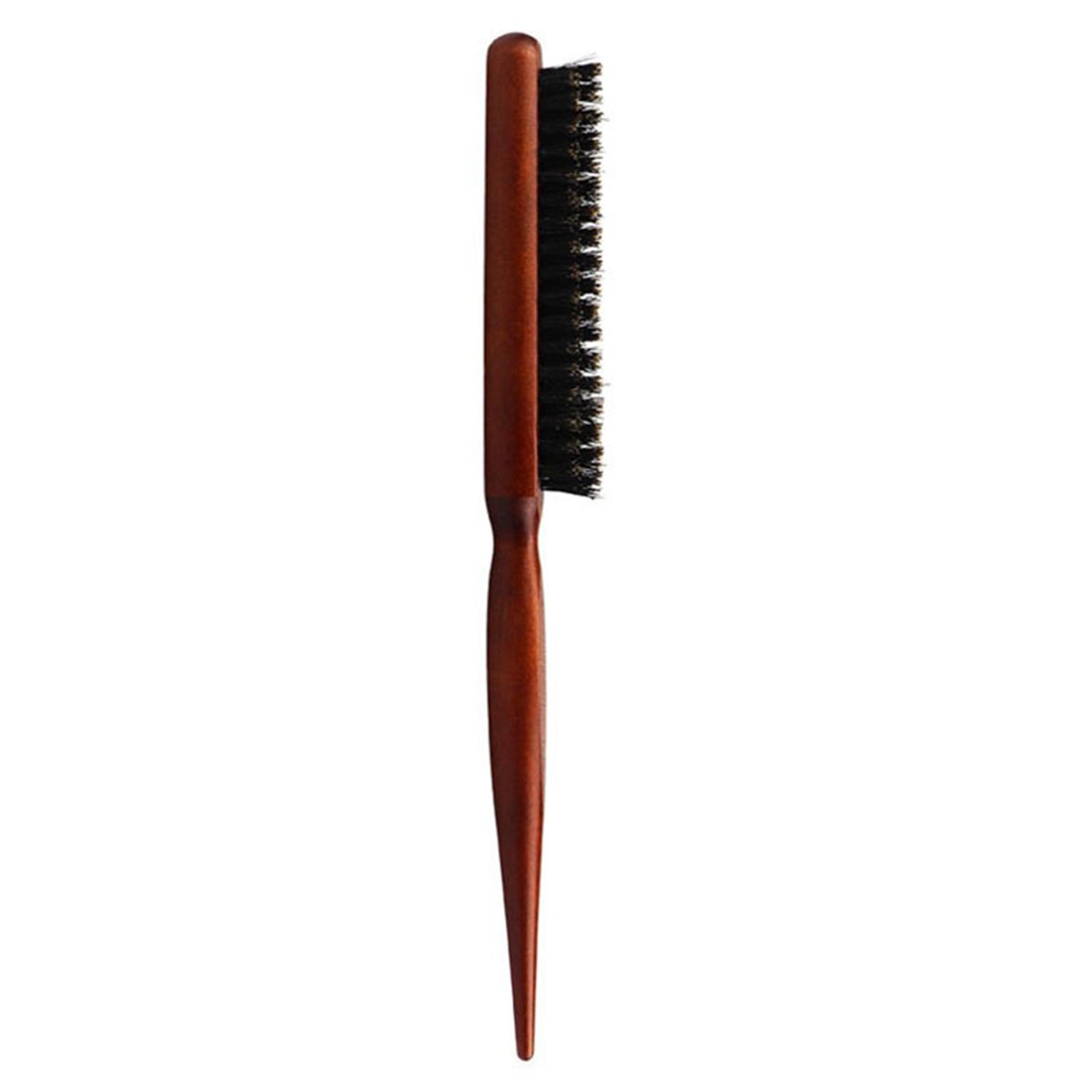 

Natural Boar Bristle Hair Fluffy Comb Wood Handle Hair Brush Anti-static Barber Hair Comb Scalp Massage Hairdresser Styling Tool