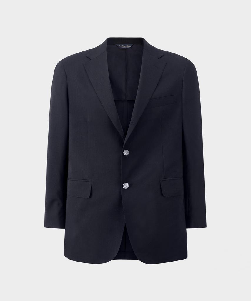 Brooks Brothers Classic Fit Single 3-Button Silver Hardware Blazer (Navy) (Bbjbmnz503)