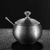 Chuishanlai 304 Stainless Steel Spherical Condiment Jars 3-Piece Set