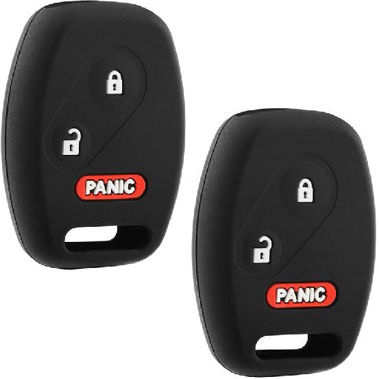 USARemote Keyless Entry Remote Key Fob Cover Silicone Rubber Skin 3-Button Replacement for Honda Fit Odyssey Ridgeline Pilot (CWTWB1U545)