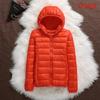 Warm Hooded Women Down Jacket Windproof Parka Coat White Duck Down Casual Autumn Winter