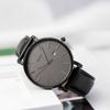 BUREI Men's Stylish Analog Quartz Watch, Simple, Slim, Casual Design with Date Display, Waterproof, Popular Brand, Black Leather Strap