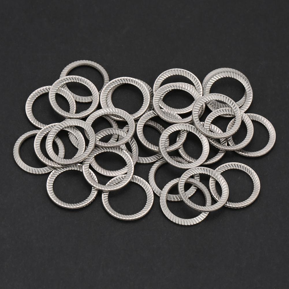30pcs Stainless Steel Double Side Spring Locking Washer Tool Flat Set DIN9250 M12