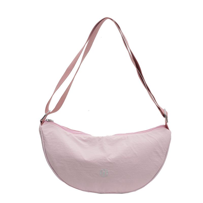 

Nylon cloth bag women s large-capacity new high-end texture niche messenger cloth bag class dumpling bag розовый