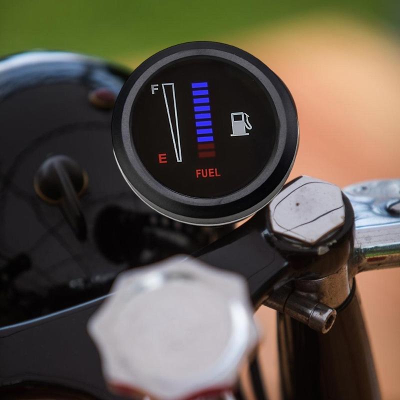 2" Vehicle Fuel Level Meter Blue LEDs Real Time Monitoring Design Suitable for 12V Car Motorcycles Trucks