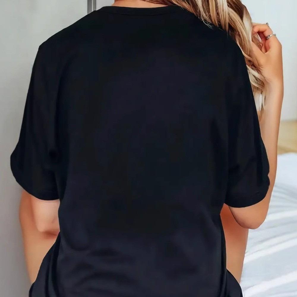 Summer Women's Short Sleeve T-shirt Pattern Print Fashion Casual Round Neck Comfortable Women's Short Sleeve T-shirt