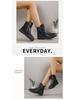 Women's Retro Round Toe Side Zipper Martin Boots - Short Tube, Thick Sole, Flat Bottom, British Style, Plus Size Available.