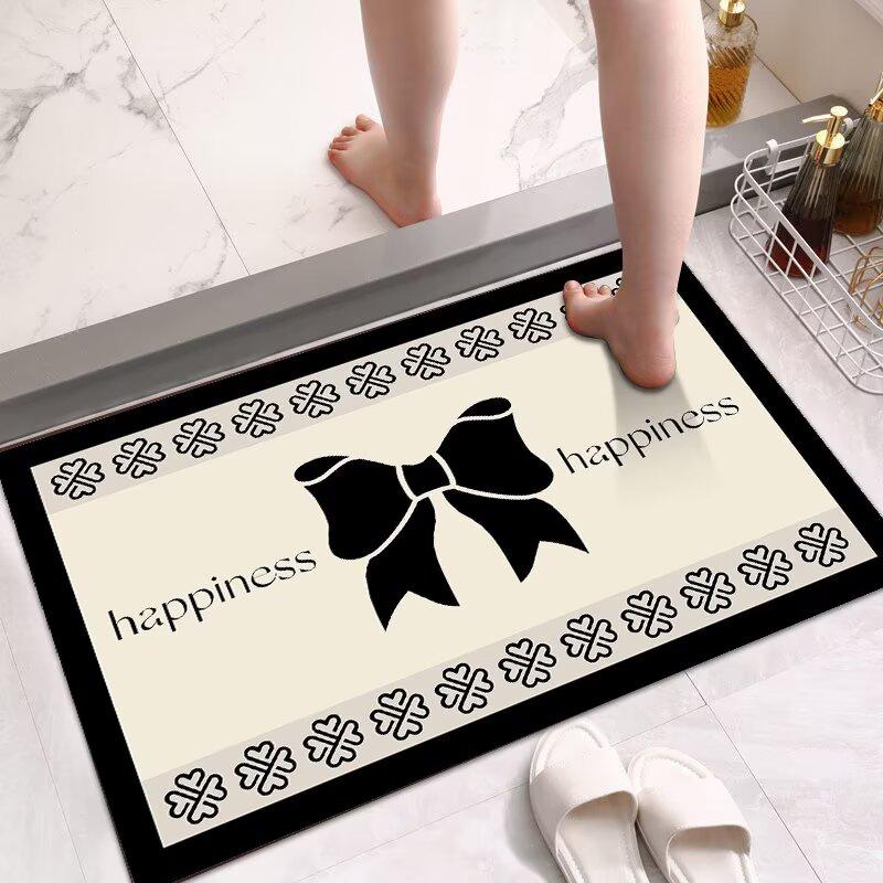 Toilet Diatom Mud Quick-drying Foot Mat Toilet Floor Mat Bathroom Non-slip and Strong Water Absorption Door Carpet Bathroom