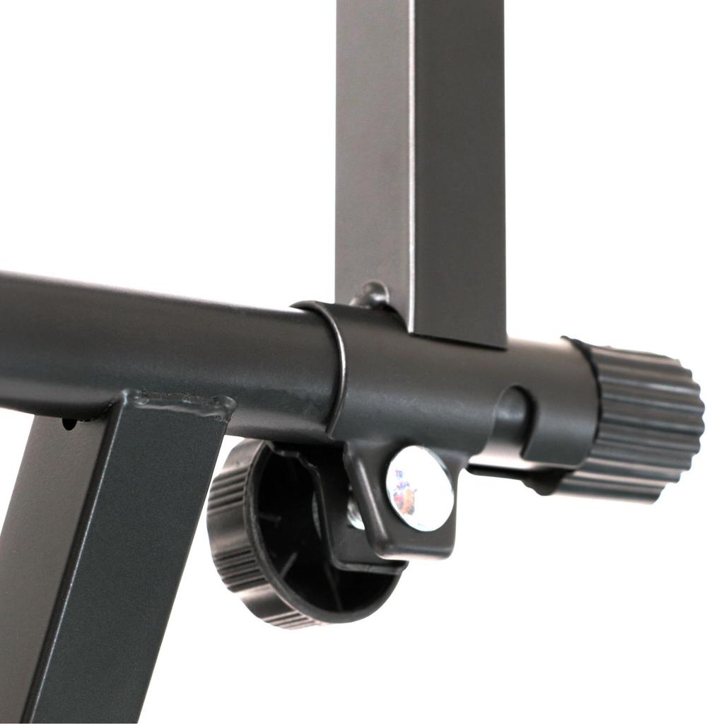 Elevated X-Frame Dual-Tube Keyboard Stand, Double-Layer for Two Keyboards