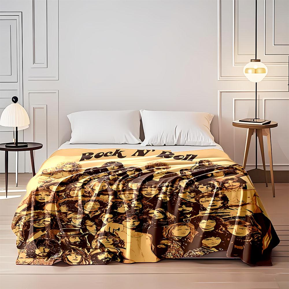 Rock Legends Collage Blanket for All Seasons Blanket Lunch Break Throw Gift